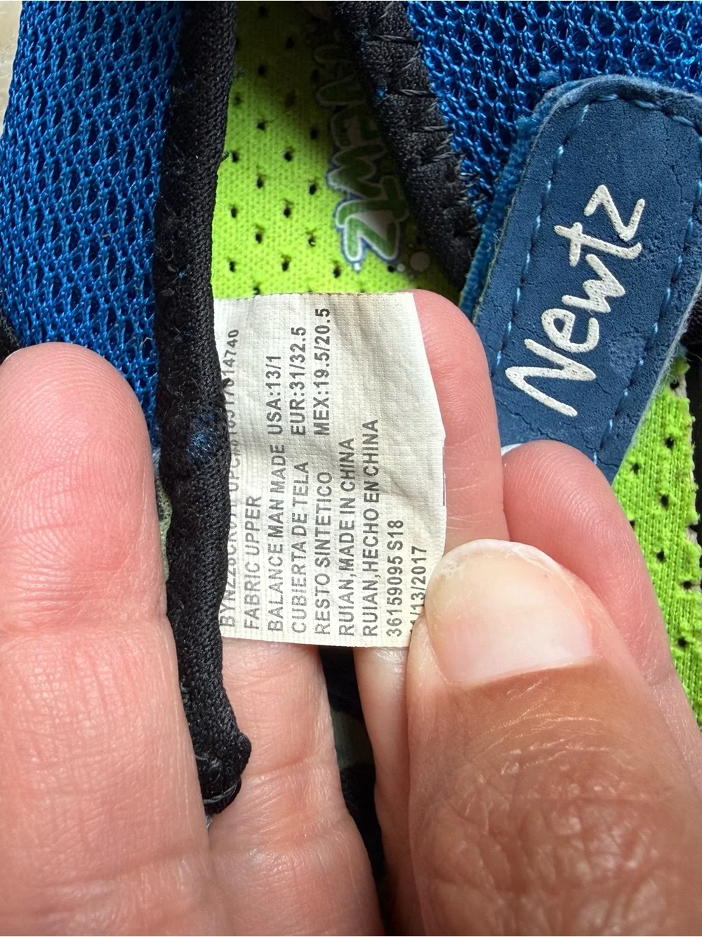 Newtz water shoes with blue and green sharks size 13/1